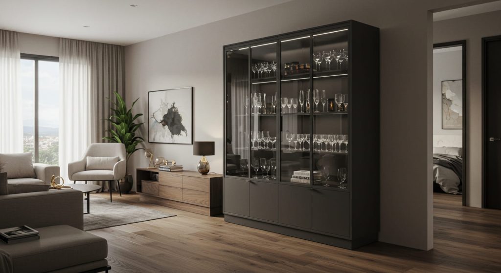 cristaleira planejada sob medida