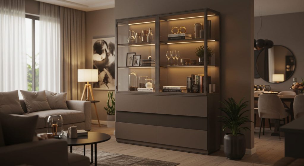 cristaleira planejada sob medida