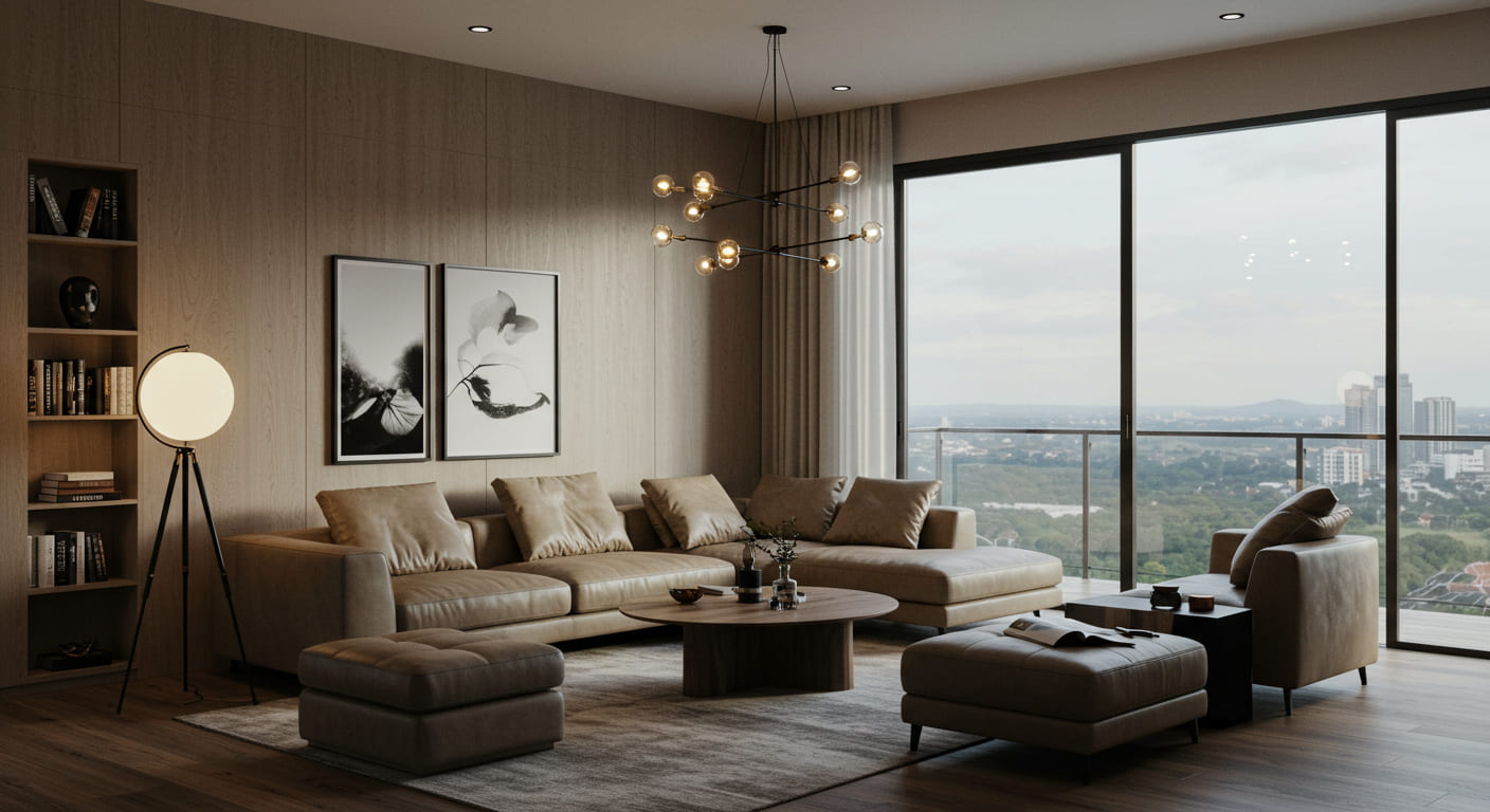 sala de estar planejada sob medida