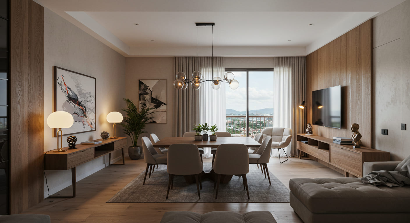 sala de estar planejada sob medida